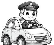 Coloriage Chauffeur imprimable cp