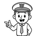 Coloriage Chauffeur qui indique