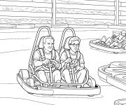 Coloriage chauffeurs de kart