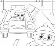 Coloriage L'enfant surpris le Chauffeur de la voiture