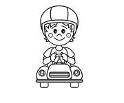 Coloriage Petit chauffeur mignon