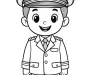 Coloriage Tenu d'un chauffeur
