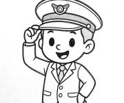 Coloriage Un Chauffeur poli