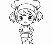 Coloriage Aperçu du chef mignonne