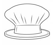 Coloriage Chapeau chef simplifi&eacute;