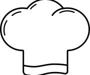 Coloriage Chapeau du chef de cuisine