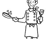 Coloriage et dessins gratuit Chef &agrave; impri à imprimer
