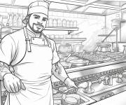 Coloriage Chef adulte