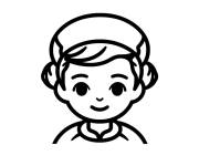 Coloriage Chef avec ustensiles de cuisine
