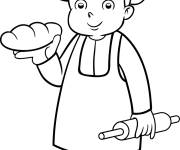Coloriage Chef boulanger