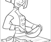 Coloriage Chef Colette &agrave; la cuisine