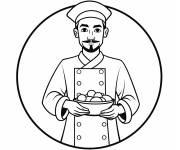 Coloriage Chef cuisine et s'amuse