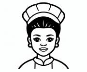 Coloriage Chef dans sa cuisine en ligne