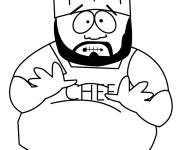 Coloriage et dessins gratuit Chef de cartoon effray&eacute; à imprimer