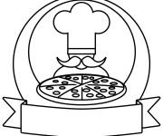 Coloriage Chef de Pizzaria