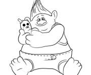 Coloriage Chef de trolls mignon