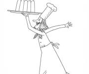 Coloriage Chef drole du sc&egrave;ne