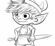 Coloriage Chef elfe drole