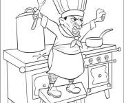 Coloriage Chef en col&egrave;re