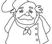 Coloriage Chef en uniforme