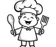 Coloriage Chef enfantin dr&ocirc;le