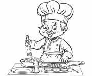 Coloriage Chef gourmands