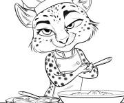 Coloriage Chef gu&eacute;pard