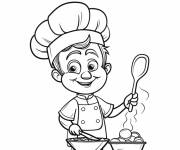 Coloriage Chef heureux