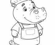 Coloriage Chef hippopotame