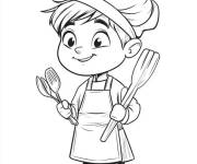 Coloriage Chef mignon