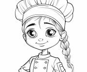 Coloriage Chef p&acirc;tissier