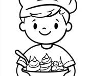 Coloriage Chef petite section