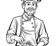 Coloriage Chef professionnel &agrave; impri