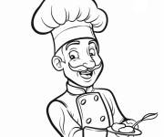 Coloriage Chef rigolo