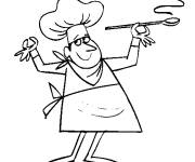 Coloriage et dessins gratuit Chef rigolo drole à imprimer
