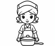Coloriage Chef t&eacute;l&eacute;chargeable