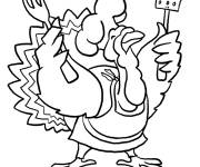 Coloriage Coq comme un Chef