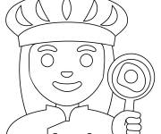 Coloriage Femme chef en vecteur