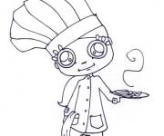 Coloriage Fille chef au beaux yeux