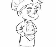 Coloriage Gar&ccedil;on sous chef