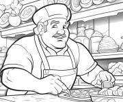 Coloriage Illustration de chef talentueux