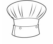 Coloriage Illustration facile du chapeau du chef