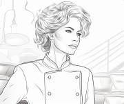 Coloriage Inspiré par le chef de cuisine