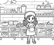 Coloriage Jeune chef en herbe