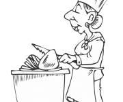 Coloriage l'aide d&eacute;coupe les l&eacute;gumes