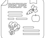 Coloriage La recette en ligne