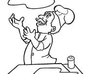 Coloriage Le chef italien