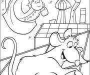 Coloriage Le chef Remy sur le toit