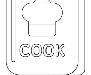Coloriage Livre de cuisine du chef