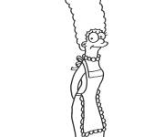Coloriage et dessins gratuit Marge comme chef de cuisine à imprimer